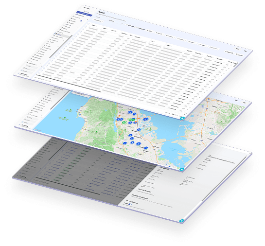 Rolloff operations dashboard showing container management and dispatch features